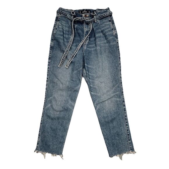 Hollister Denim - Hollister Mom Crop Jeans Juniors 5 S Curvy Ultra High Rise Paperbag 29 x 24.5